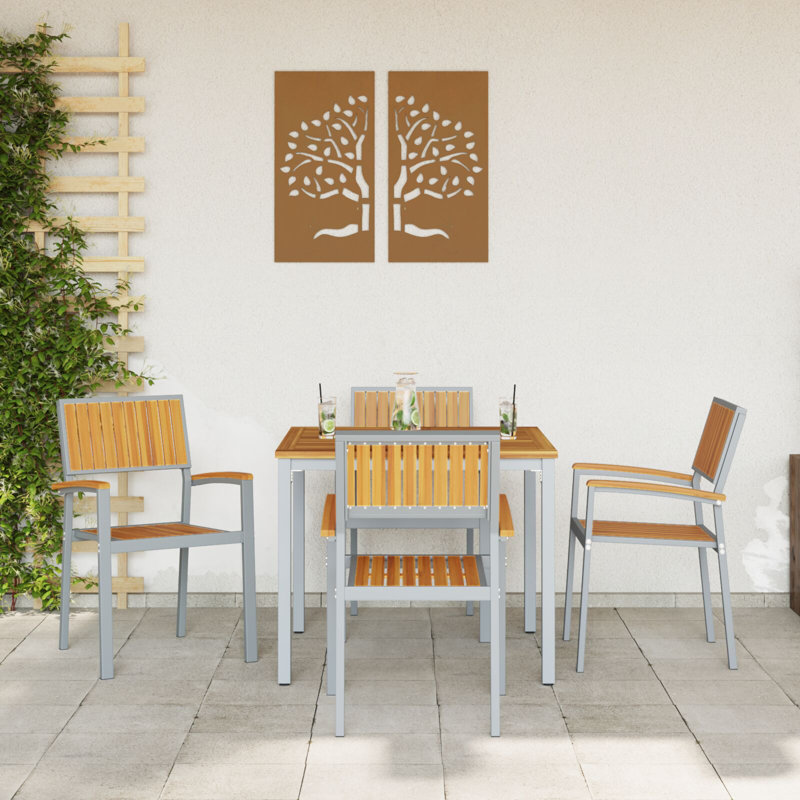 Patio Dining Armchair, Grey
