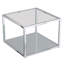 Petite table basse carrée Charles en argent-1366869761