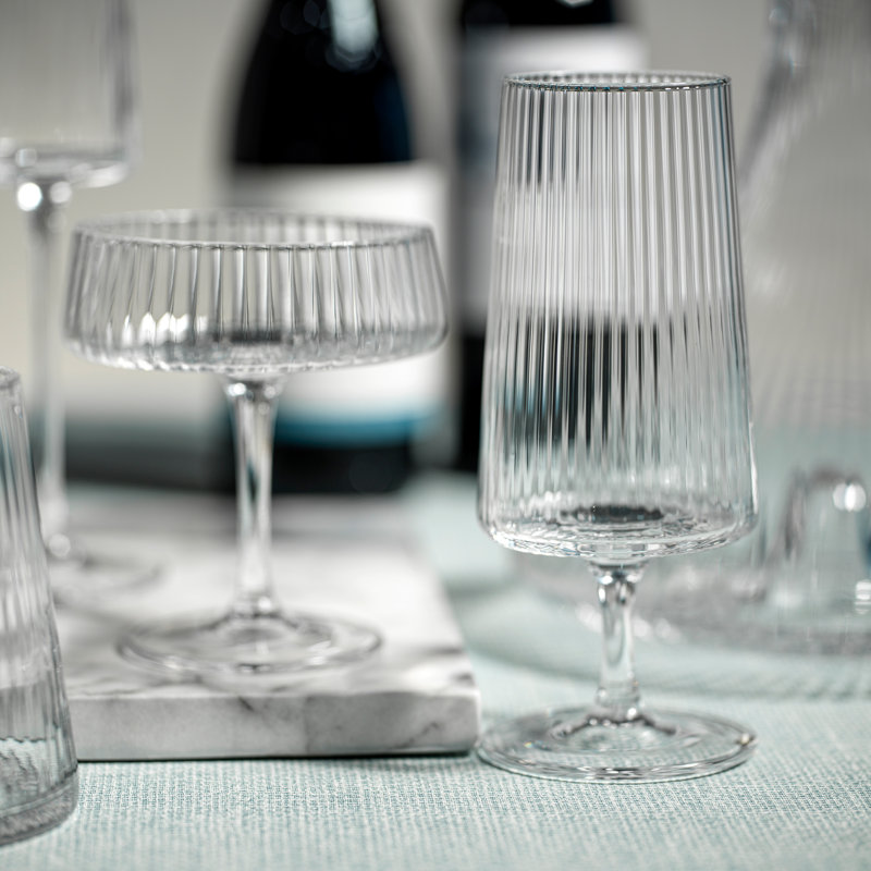 Claro Fluted Textured Margarita Glasses