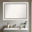 Ellie Silver Black Non-Beveled Framed Bathroom Wall Mirror-118340303-121081202