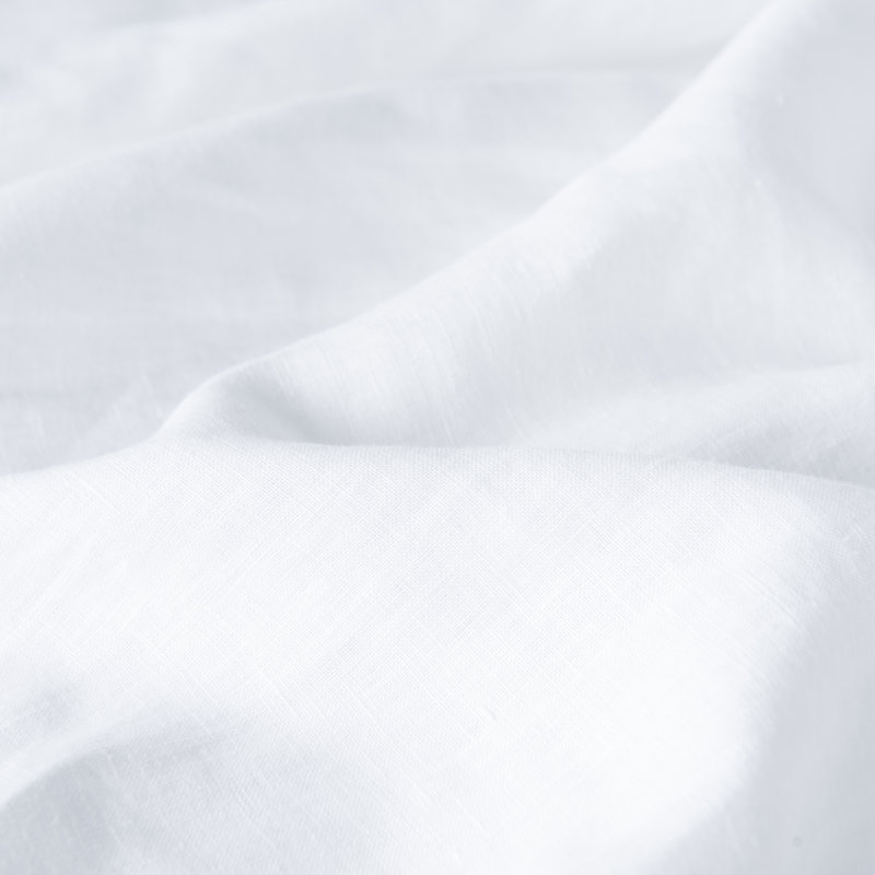MeadowPark 100% French Linen Duvet Cover Set, Stone Washed Reversible Bedding 3 Piece Set, OEKO-TEX Certified, White