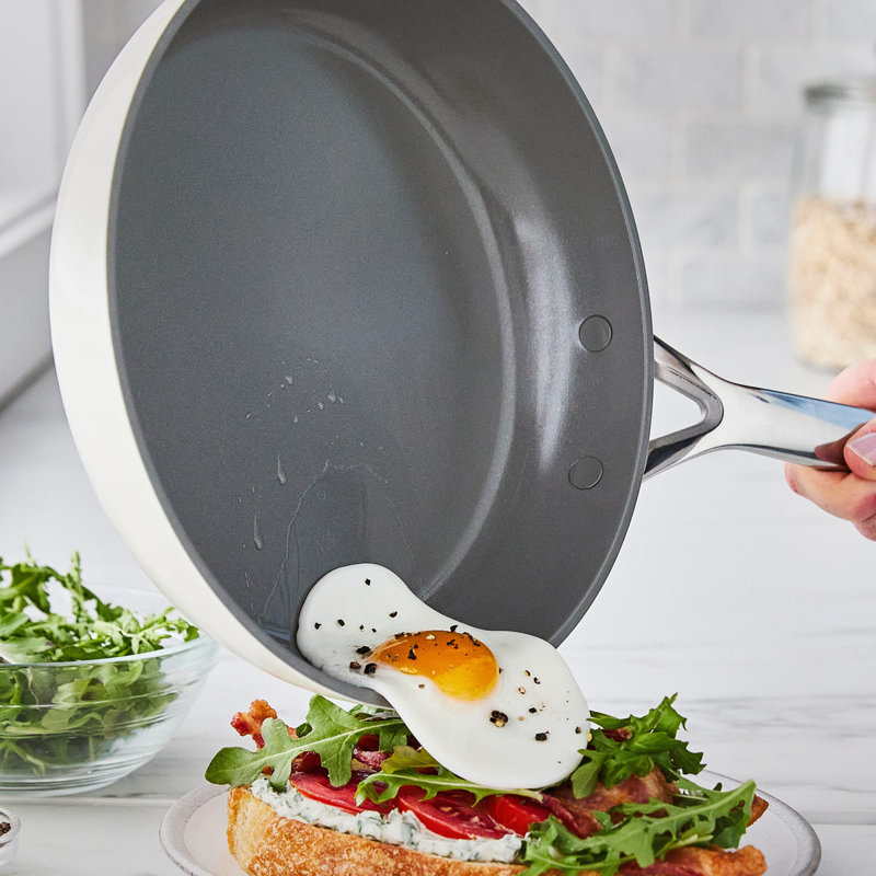 GreenPan GP5 Colors Healthy Ceramic Nonstick 15-Piece Cookware Set, Cloud Cream