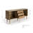Corrigan Studio Mandea 63" Sideboard Credenza Mid-Century Danish Oak TV Stand with Tambour Doors and Brass Trim-114979893-125475166