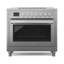 Cuisinière professionnelle tout électrique de 36 pouces en acier inoxydable avec pieds, 4,3 pieds cubes KM-FR36EE-SS