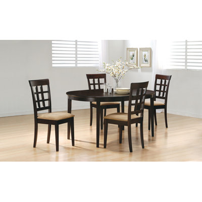 Equan Extension Leaf Dining Table Set Cappuccino