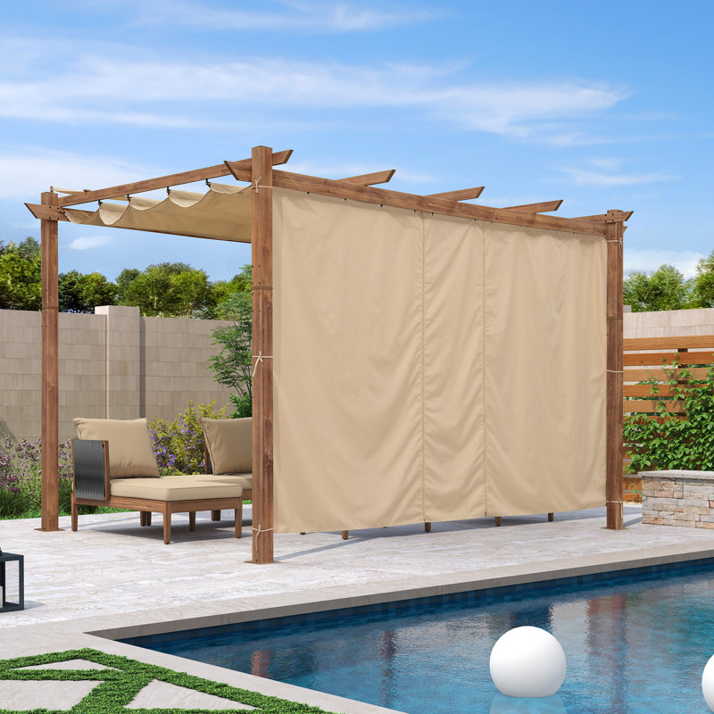 Écran de remplacement pour pergola rétractable mauve, Beige, H 82 po x l 62 po