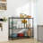 Wire Shelving Unit, 48"W x 20"D x 47"H 3-Tier Heavy Duty Adjustable Storage Rack, 1200 lbs Capacity - Black-1970996723-1970996733
