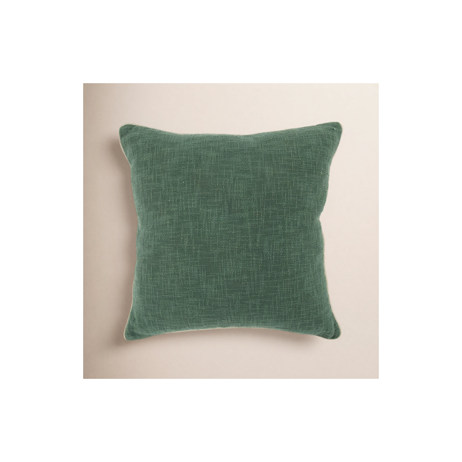 Fiora Cotton Throw Pillow, Thyme Green