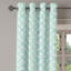 Rideau de fenêtre à 2 panneaux Red Barrel Studio® bleu sarcelle et blanc avec œillets, 50 po, vert menthe blanc-857781462