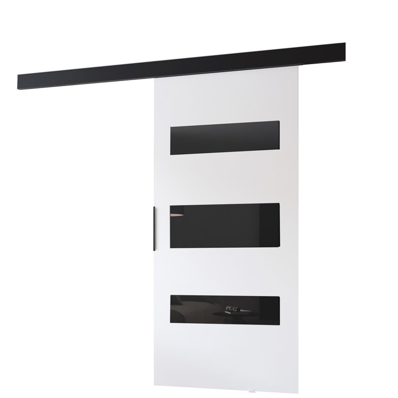 Sliding Door Prim D, Interior Door, 76cm x 205cm, White/Black