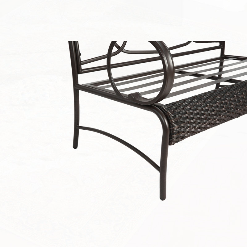Ensemble de conversation en osier pour terrasse, Gris