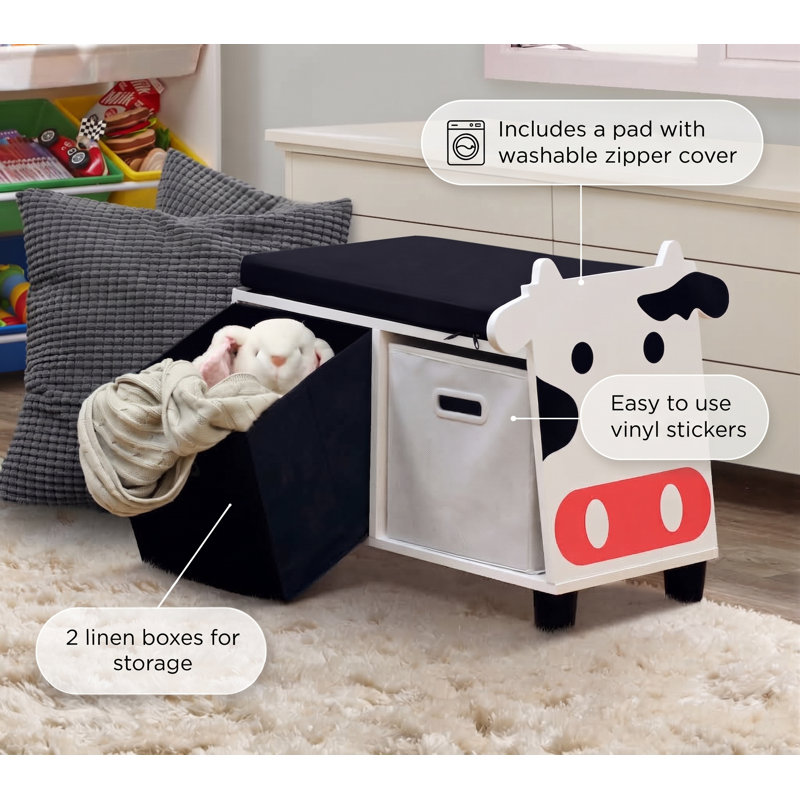 Mustique Kids 14.5'' Wood Novelty and Ottoman