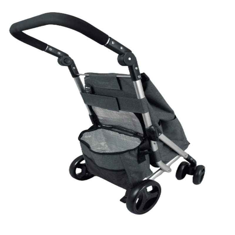 6 WHEEL SHOPPING TROLLEY - NAVY, Grey