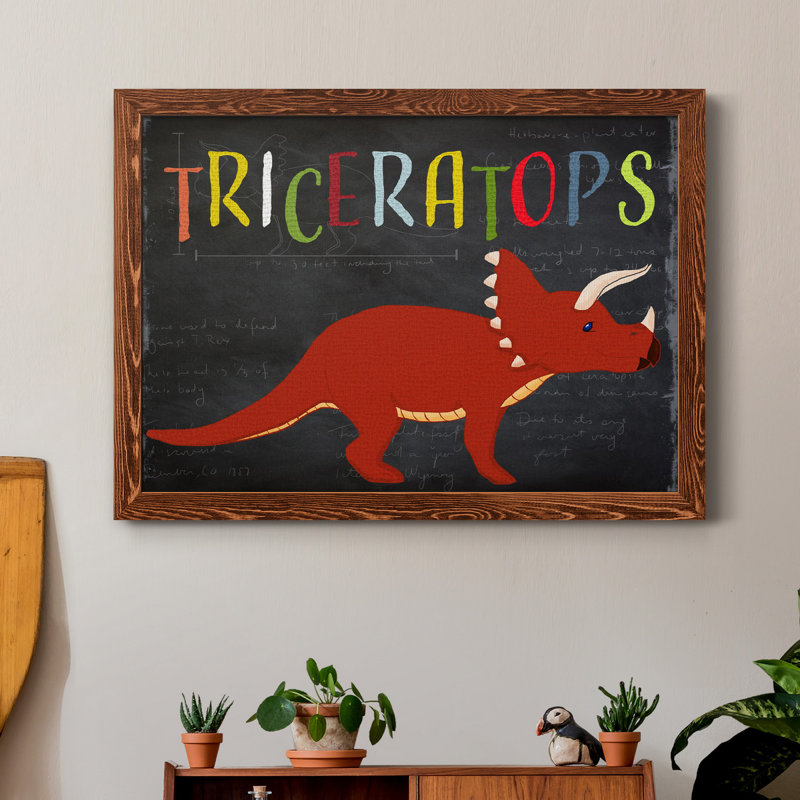 Triceratops - reproduction d'art sur toile, Érable, H 31,5 po x l 23,5 po x P 1,5 po