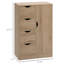 Armoire de rangement autoportante, armoire de plancher avec 4 tiroirs et porte-1432452559