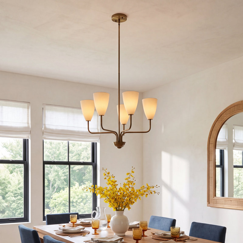 Lodovico Solid Brass 5-Light Chandelier