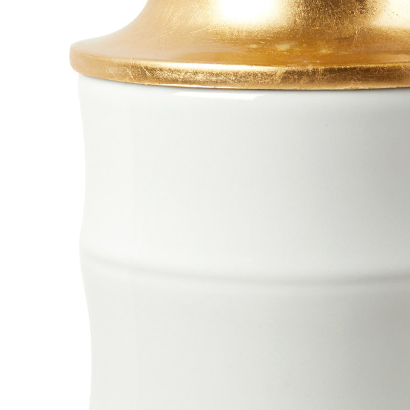 Saigon Table Lamp, White/Gold