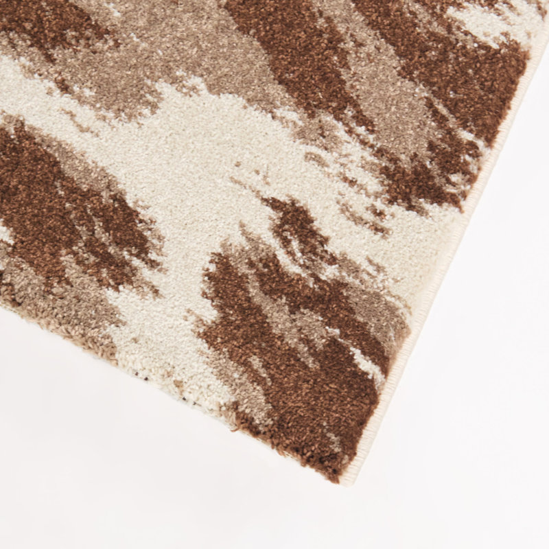 Tapis Sanchez Rust motif vache, 5 pi 3 po x 7 pi