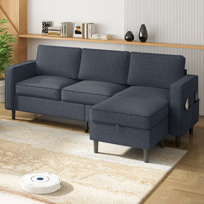 Canapé modulaire en L avec rangement
