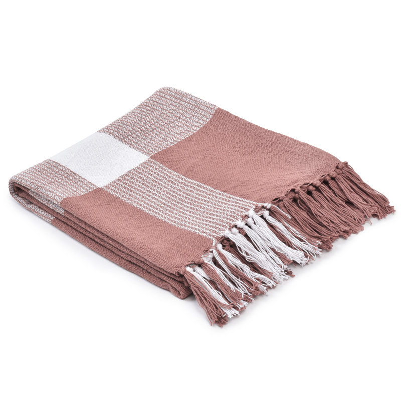  Couverture en coton écossais, Rose