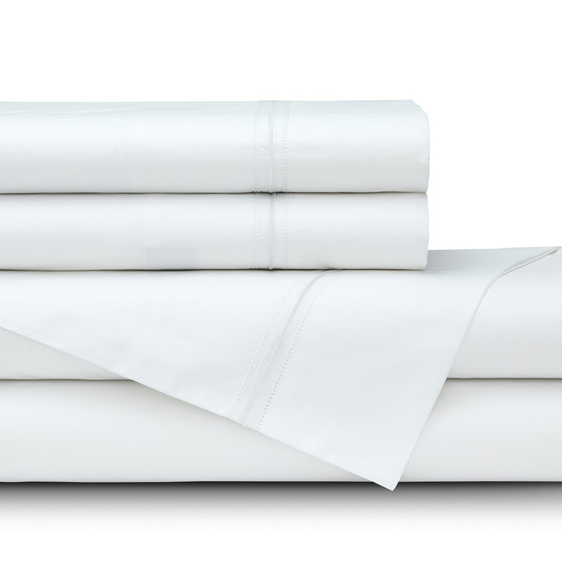Bella Percale Sheet Set, King Sheet Set + 2 Pillowcases, White