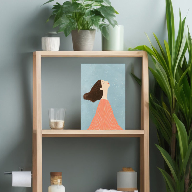 Peaceful Dreamer, paysage moderne abstrait, art mural, H 18 po x l 12 po