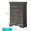 Sleek Transitional Metal Black Chest