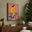 Cyclist in Motion Modern - Wrapped Canvas-1141618079-1141618065