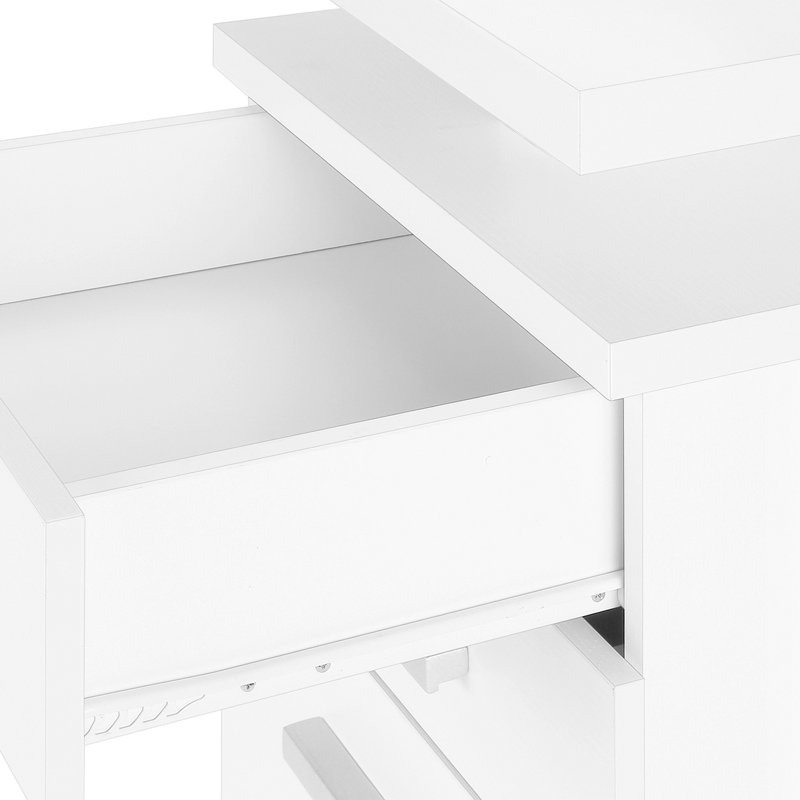 Bureau d'ordinateur, bureau personnel, ordinateur portable, installation à gauche, à droite, tiroirs de rangement, L 48 po, travail, stratifié, contemporain, moderne