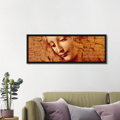 « féminin head » par leonardo da vinci, reproduction d’art sur toile