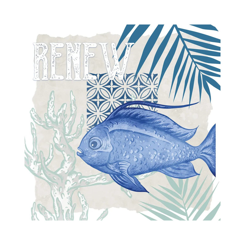 Under The Sea IV by Kimberly Allen - Wrapped Canvas Print, 30.48 cm H x 30.48 cm W