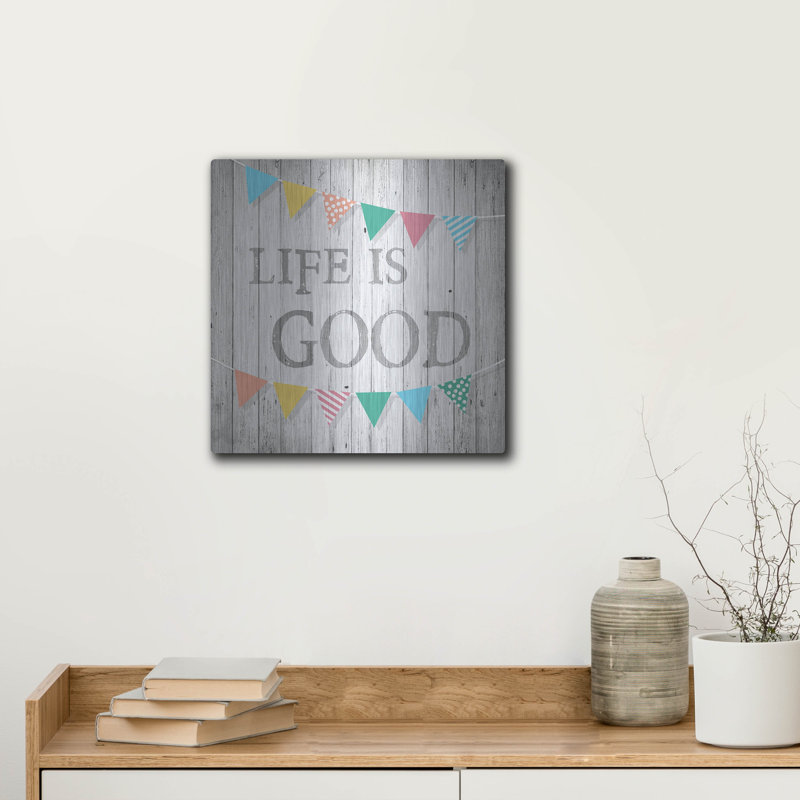 Trinx «Life is Good» par Alicia Soave, art mural en métal, H 12 po x l 12 po