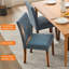 Ensemble de 2 chaises de salle à manger rembourrées, chaises de cuisine modernes en tissu avec pieds en bois robustes et structure en caoutchouc-499515448
