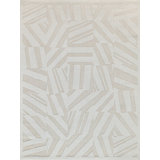 Tempo Wool Geometric Area Rug in Light Beige