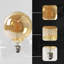 G125 Globe Vintage LED Filament Bulb 4W E27 Screw Flicker-Free Amber Warm White 2700K Non-Dimmable