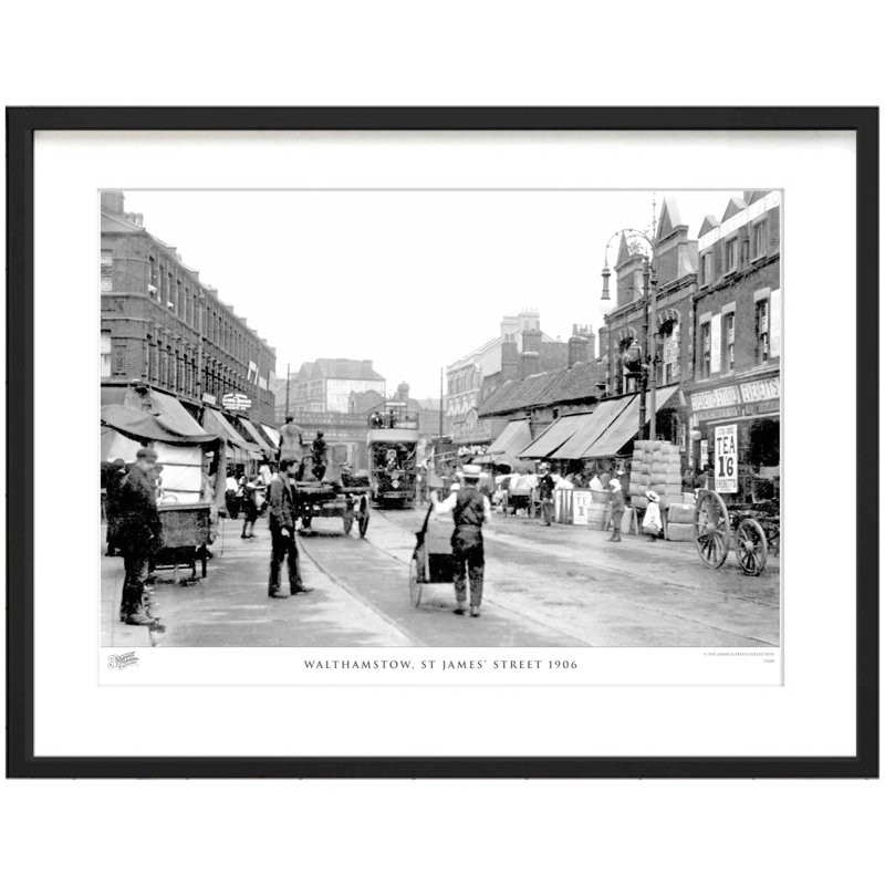 Walthamstow, St James' Street 1906 by Francis Frith - Single Picture Frame Print, 60cm H x 80cm W x 2.3cm D