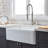 Fireclay 36" L X 20" W Farmhouse Kitchen Sink With Grid And Strainer