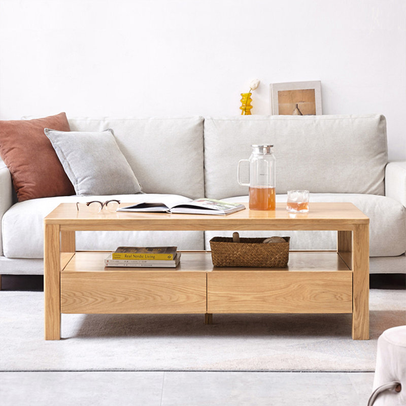 Table basse Burlywood, 17.72" H x 55.12" L x 25.59" D