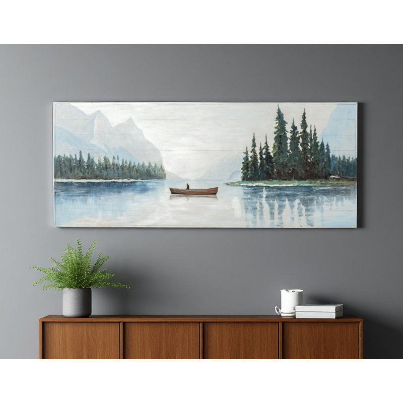 Solitude Hand Painted Distressed Unframed Wall Art