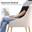 Chaise d'appoint rembourrée en velours avec pieds dorés -880248097
