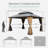 Solid Wood Post Patio Gazebo with Metal Frame-87350708