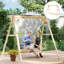 Support de balançoire de porche, structure robuste, support de chaise suspendue seulement, capacité de charge de 350 kg, pour jardin, terrasse, pelouse, aire de jeux