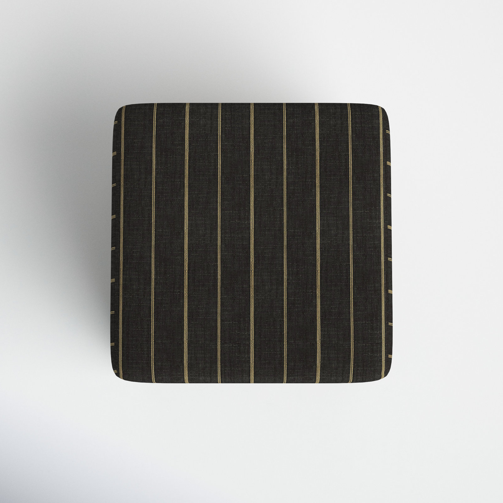 Era Upholstered Ottoman, Fritz Peppercorn Stripe