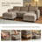 Shugar Solid and Manufactured Wood U-Shaped Sectional-110188852
