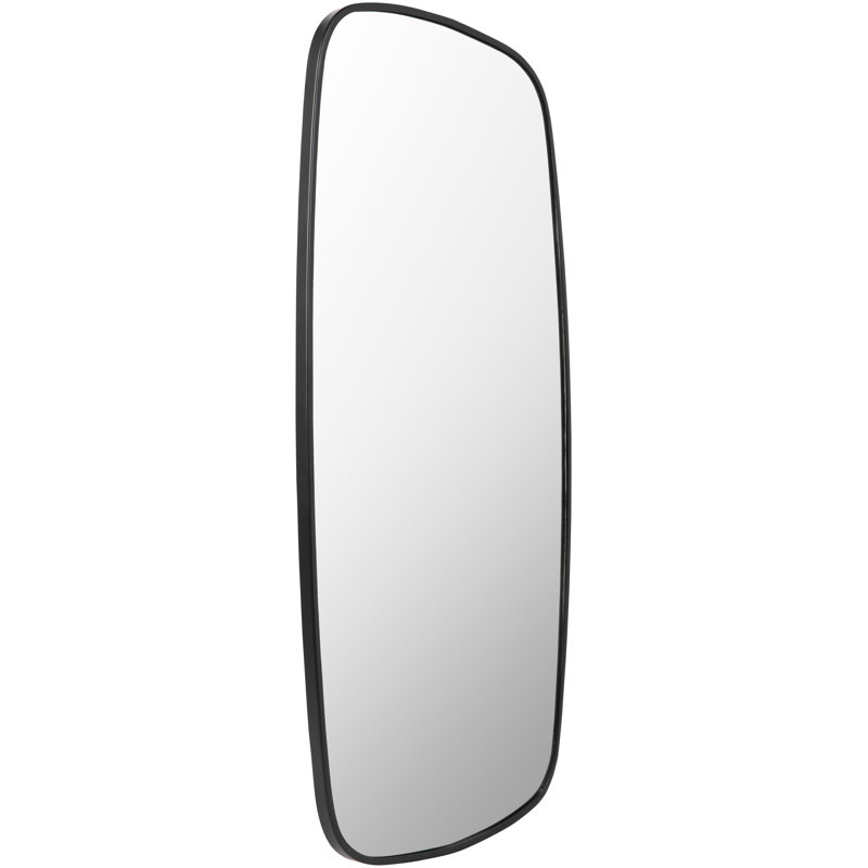 Rochester Metal Flat Wall Mirror, 55" x 28", Black