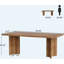 Bureau de direction 63 po avec poste de travail d'ordinateur rétro-1569913165