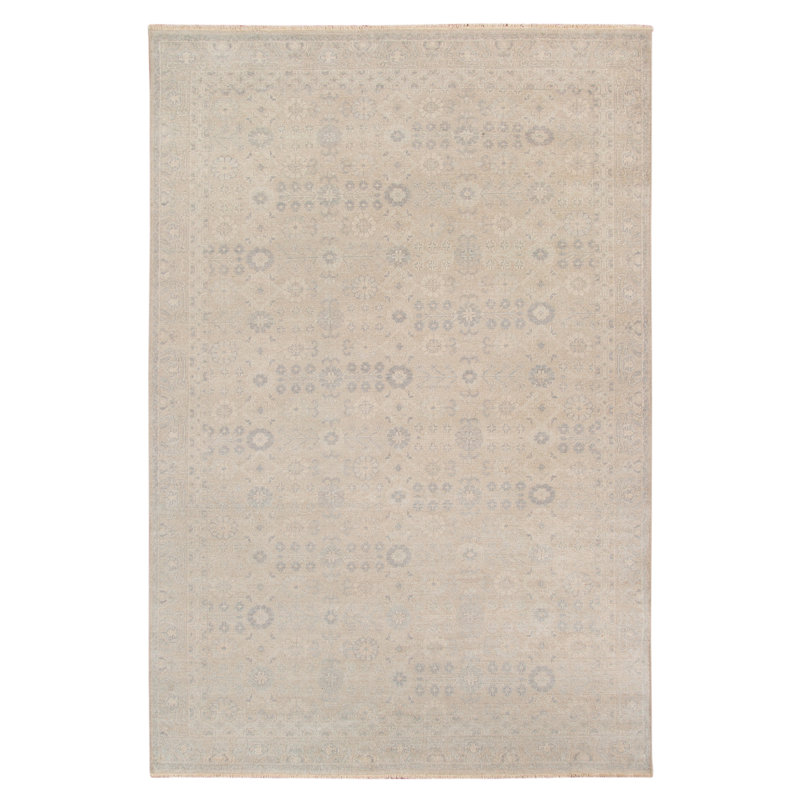 Ainsley Wool Geometric Area Rug in Gray, Rectangle 2' x 3'