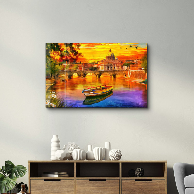 Lekeya Elegant Tempered Glass Wall Art Painting, 13.8 x 21.7 inches | 100% Tempered Glass, Thickness: 0.16 inches | UV Printed for Vibrant Colors | Perfect for Home Decor, Living Room, & Office Spaces