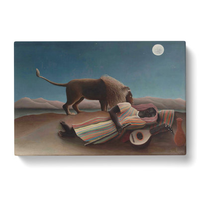 The Sleeping Gypsy by Henri Rousseau - Wrapped Canvas Print