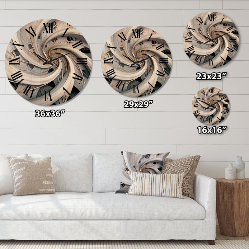 Horloge murale en bois massif Kentrel, Grand